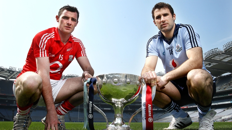 Donncha O'Connor of Cork and Brian Cullen of Dublin - set for final clash