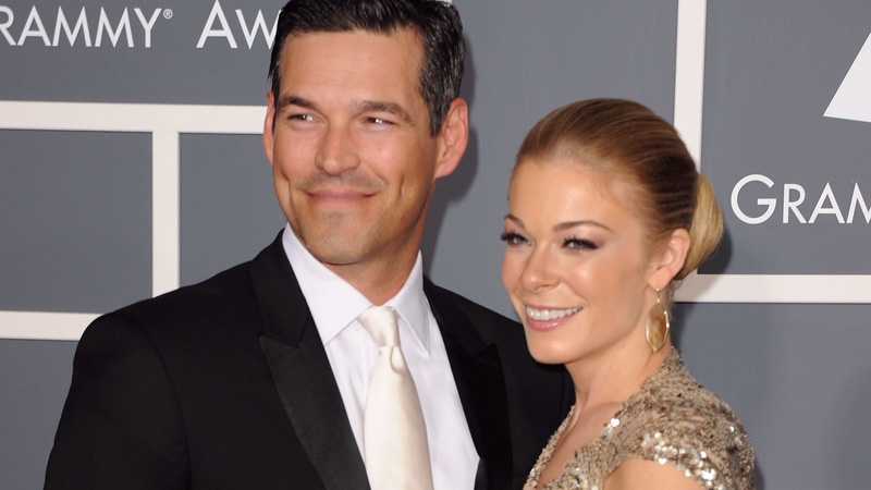 Eddie Cibrian with his wife LeAnn Rimes - the couple wed in April this year