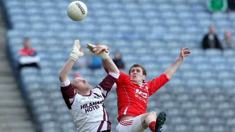 Allianz League Division 3 - Paraic Smith of Louth puts pressure on Westmeath goalkeeper Gary Connaughton