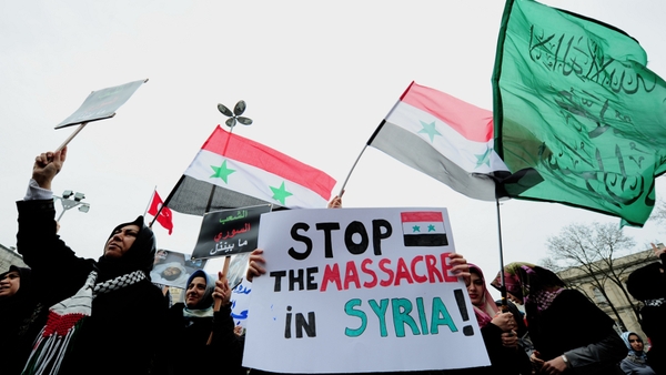 Syria - Protests in European cities against Bashar al-Assad's rule