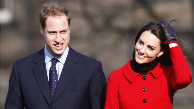 Bride-to-be Kate with Prince William