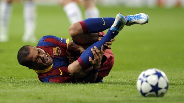 Dani Alves - the first leg of Madrid v Barcelona saw Pepe sent off for a foul on Alves