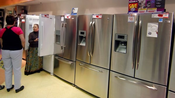 Appliance orders were down but a sharp rise in defence spending boosted the overall figure