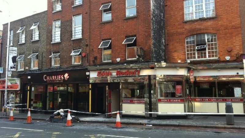 Dublin - Fire Brigade attended blaze on Wexford Street (Pic: Lynsey Kiely)