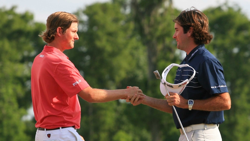 Webb Simpson and Bubba Watson - A moving ball cost Simpson on the 15th green