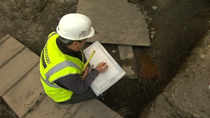 Excavations carried out at Meeting House Square