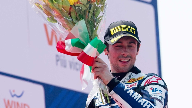 Eugene Laverty - Celebrates his historic victory