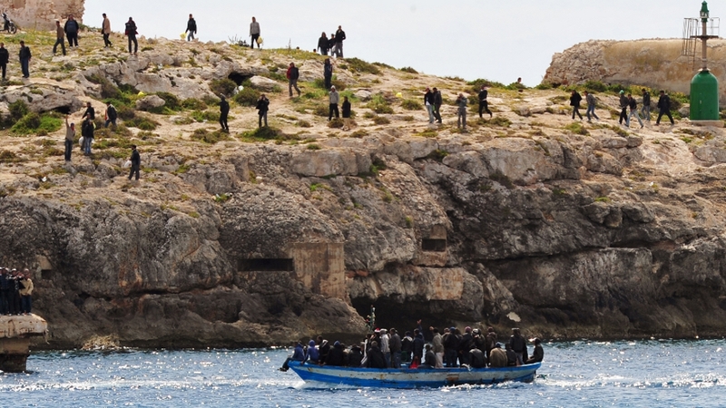 Lampedusa Island - 30,000 refugees have arrived here since January