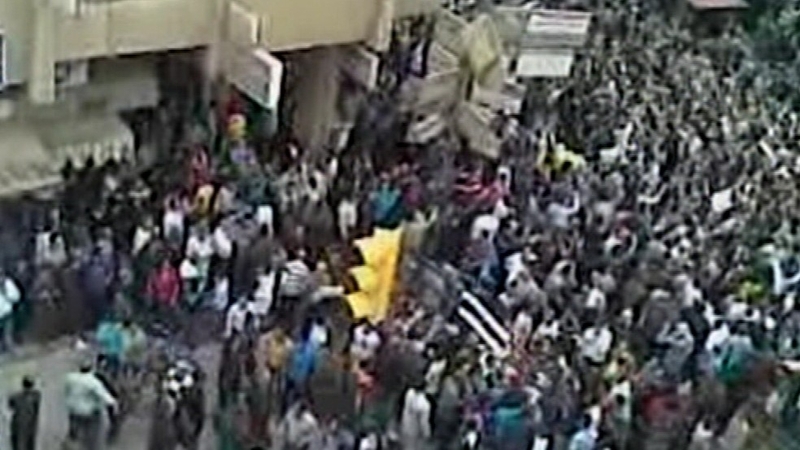 Syria - Thousands protest against President Assad's rule