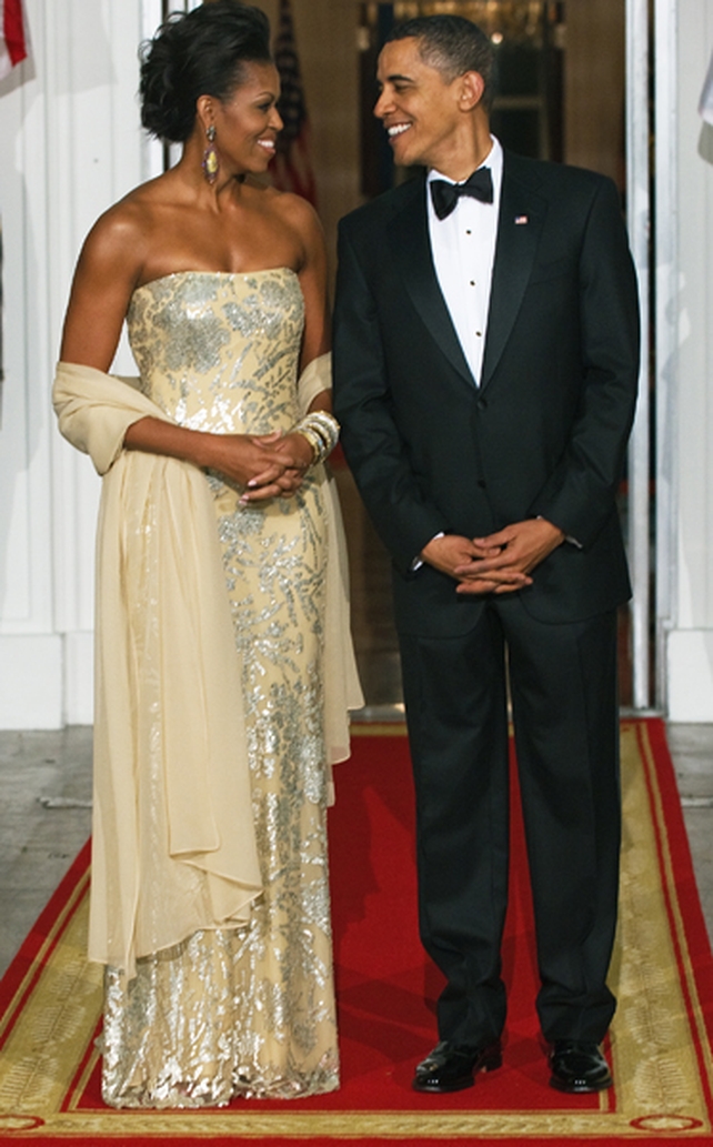 Indian designer Naeem Khan’s Gold Gown