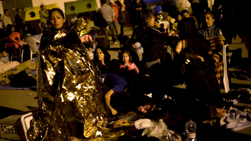 Residents of Lorca - Too afraid to go indoors