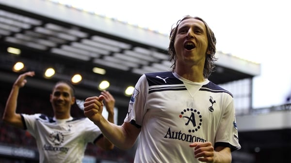 Luka Modric was on target as Tottenham Hotspur moved ahead in the race for the Europa League