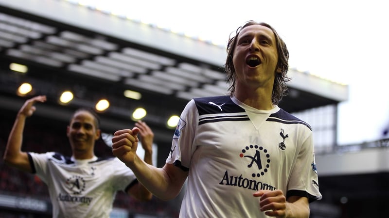 Luka Modric was on target as Tottenham Hotspur moved ahead in the race for the Europa League