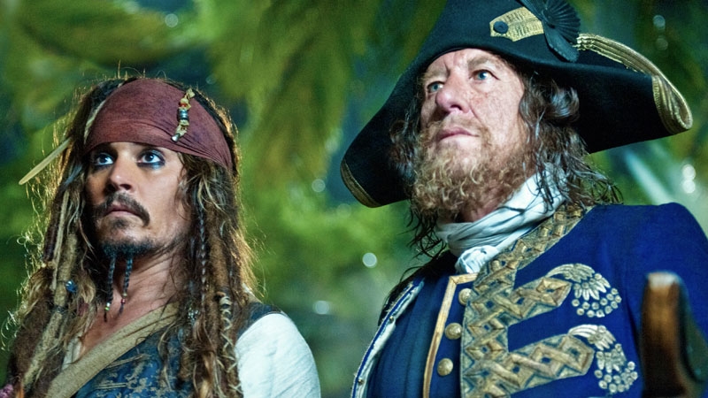 Pirates of the Caribbean stars Johnny Depp and Geoffrey Rush