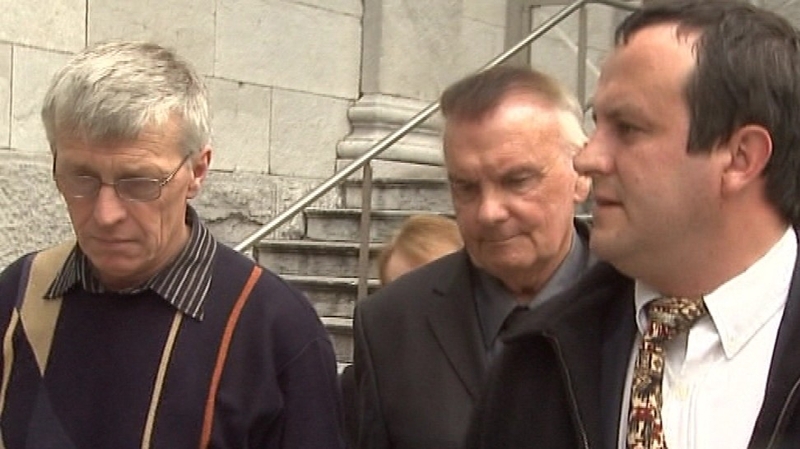 Dan Duane (centre) - Retired priest denies assault charge