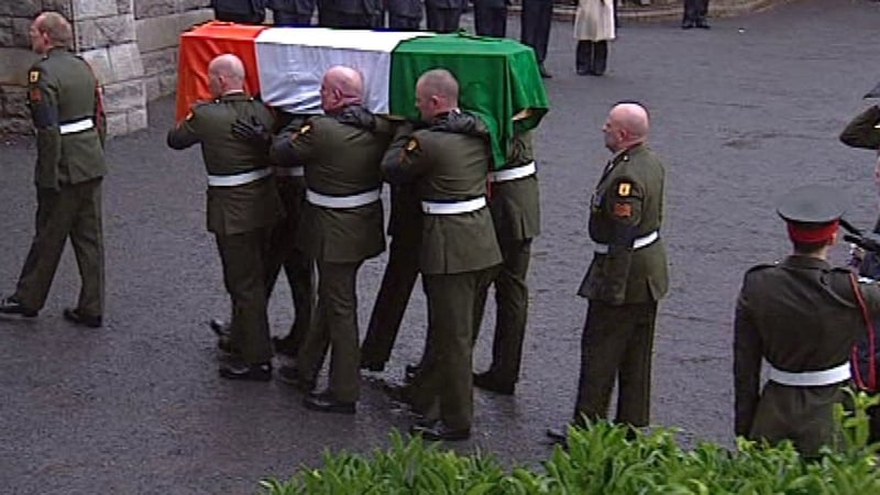 Donnybrook - Dr FitzGerald's coffin is carried into church