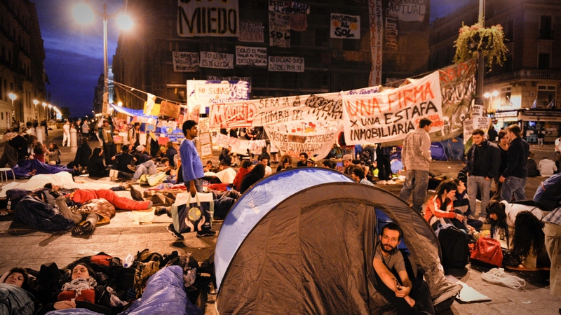 Spain – An estimated 30,000 protestors took to the streets last night