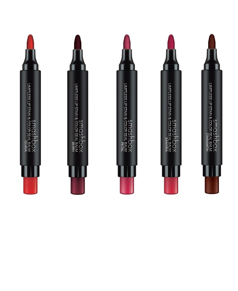Smashbox lipstains in Guava, Berry, Petal, Sangria, Cinnamon