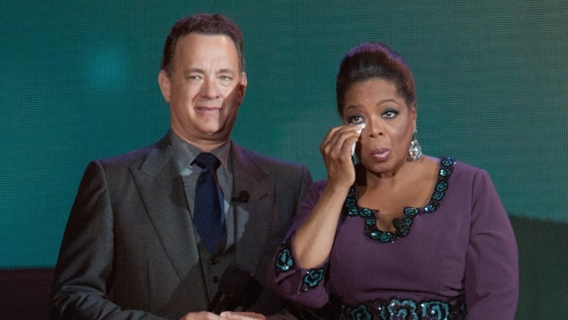Oprah sheds a tear with Tom Hanks