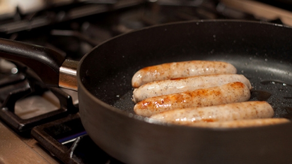 Roast Garlic Bangers and Mash
