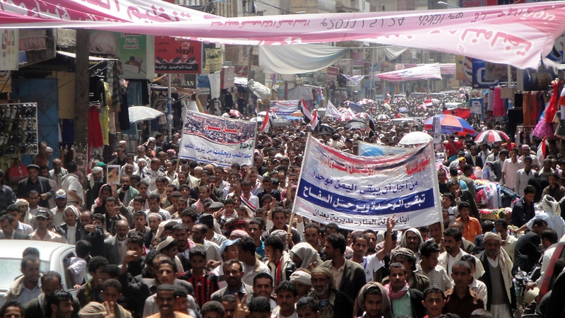 Yemen - Thousands protest against return of Ali Abdullah Saleh