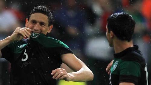 Keith Andrews - Celebrates a great goal against Italy