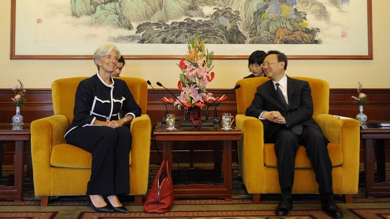 Christine Lagarde and Yang Jiechi - Met today