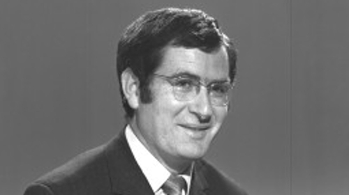 Pat Sweeney - Poses for a photo in RTÉ's Studio 3 in 1970