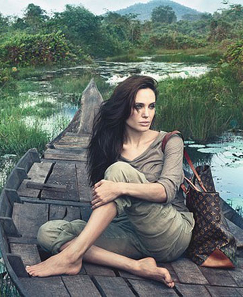 Jolie in the Louis Vuitton Core Values campaign