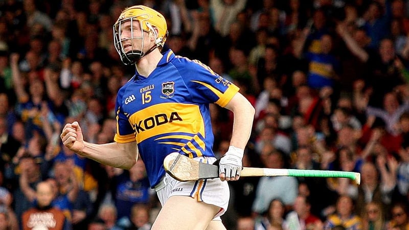 Lar Corbett - celebrates scoring Tipp's third goal against Clare