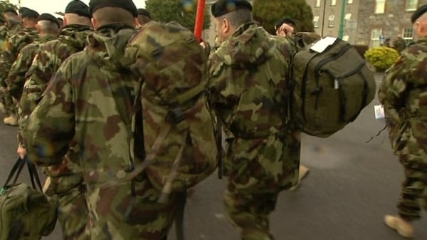 Irish troops - Going on peacekeeping mission