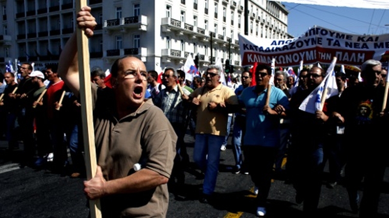 Unions have organised massive rallies in Athens