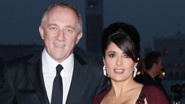 Salma Hayek's husband is the father of Evangelista's son