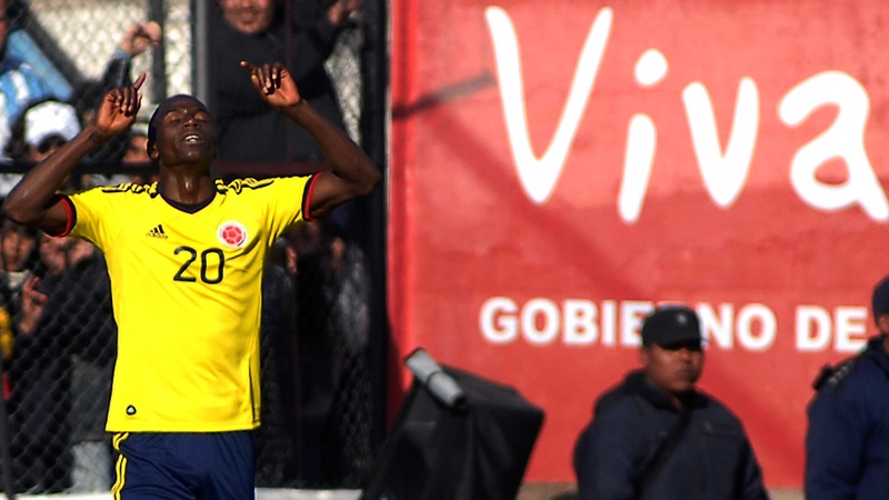 Adrian Ramos - Celebrates after scoring against Costa Rica