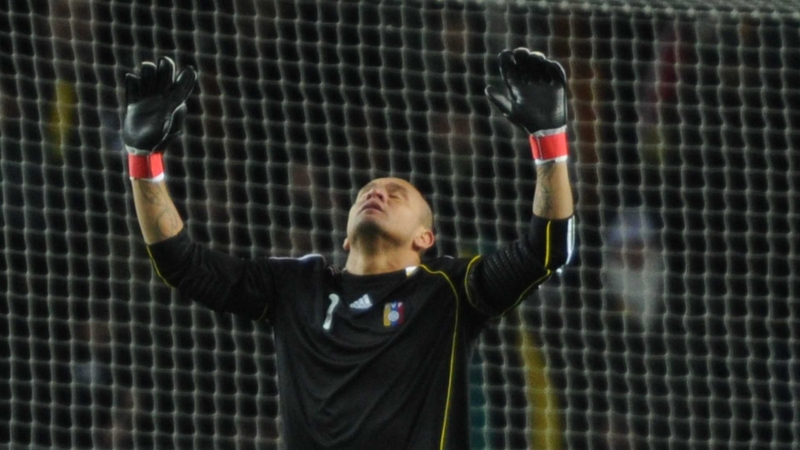 Venezuela goalkeeper Renny Vega - The visitors had chances to turn their draw into a rare victory over Brazil