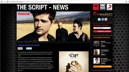 Sony Music Ireland - Three fake stories posted