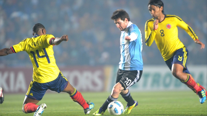 Lionel Messi (centre) - has been the focus of media criticism for his below-par performances at Copa America