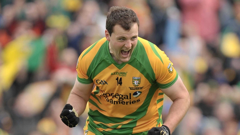 Michael Murphy celebrates his goal as Donegal won the Ulster title