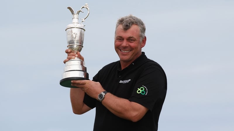 Darren Clarke recorded a three-shot win at Royal St George's