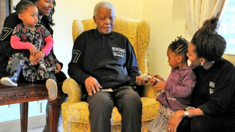 Nelson Mandela celebrating his 94th birthday last July