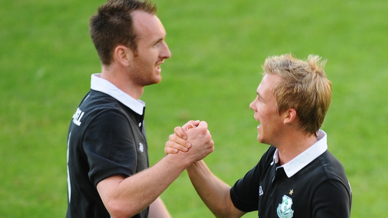 Stephen O'Donnell and Conor McCormack - Celebrate a result that guarantees Shamrock Rovers at least four more games in Europe