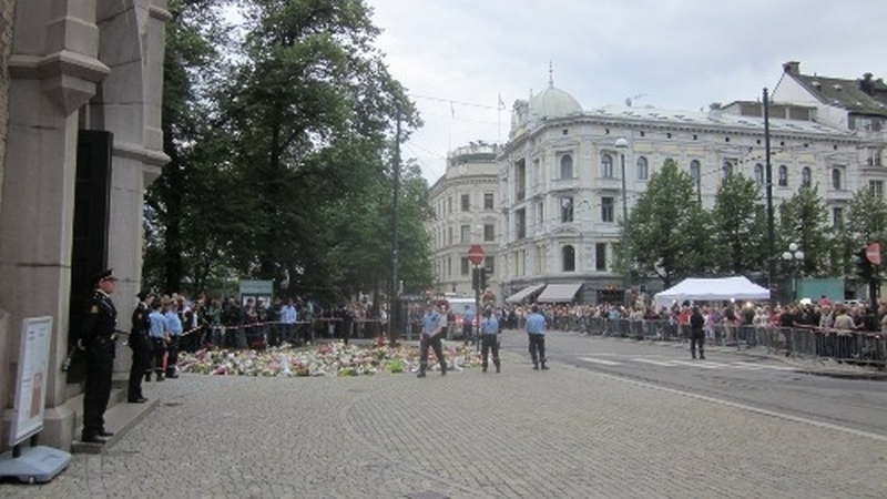 Oslo Cathedral -Crowds gathered for memorial service