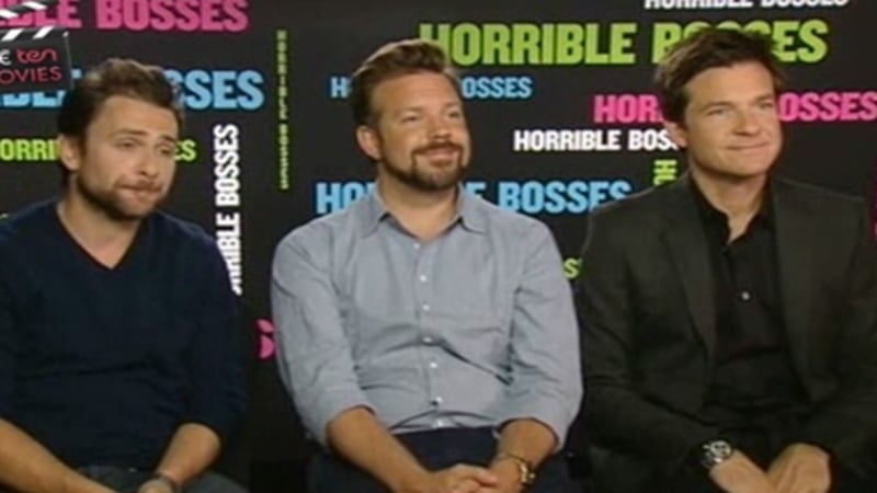 Day with his Horrible Bosses co-stars Jason Sudekis and Jason Bateman
