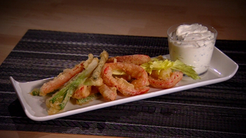 Tempura of Vegetables with Sour Cream Dip: Paul Flynn.