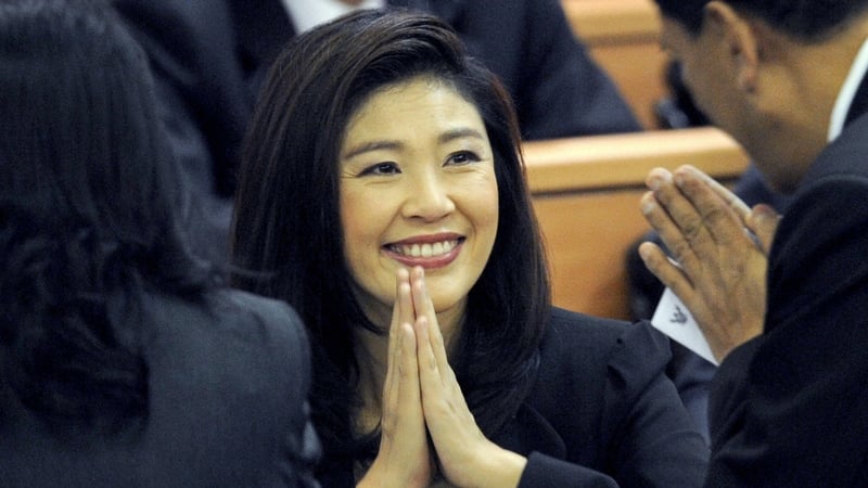 Yingluck Shinawatra - Gave traditional Thai greeting in parliament