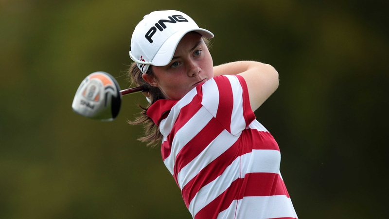 Amateur Lisa Maguire is the leading Irish player at Killeen Castle