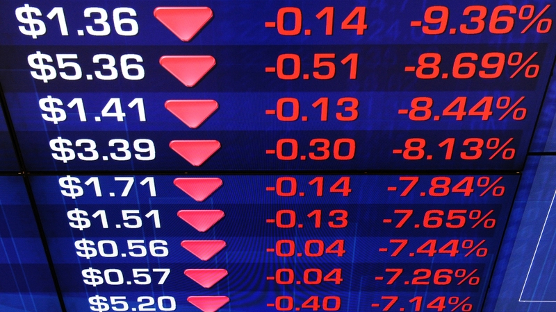 Share prices on the Australian Stock Exchange