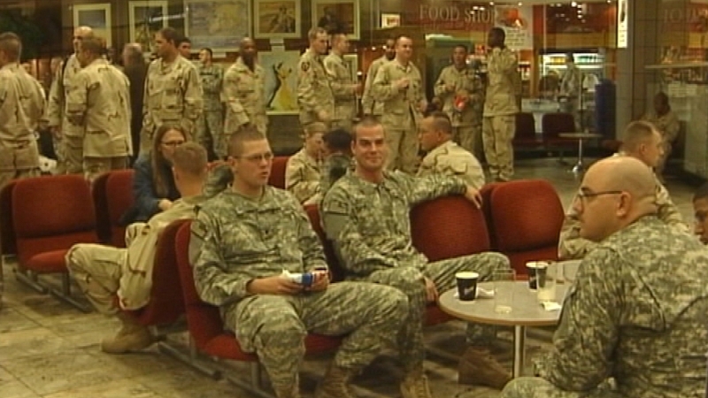 US troops - On stop over in Shannon Airport