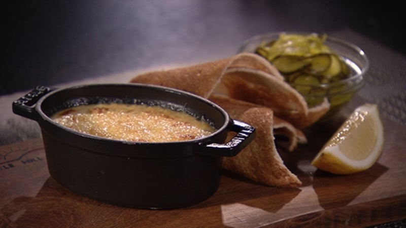 Crab Crème Brûlée: For best results, allow mixture to infuse overnight.