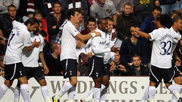 Tottenham Hotspur cruised to a five-goal win over hapless Hearts